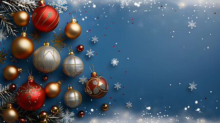 christmas background with balls