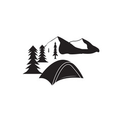 Fototapeta premium CAMPING IN NATURE ICON