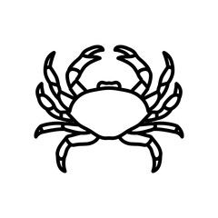 Crab Outline Icon, Vector illustration