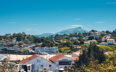 Discovery of the sublime trout town of Saint Jean Luz, its beaches and cliffs, Basque country in summer, France