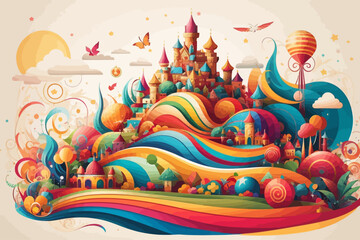 magic land of fantacy illustration