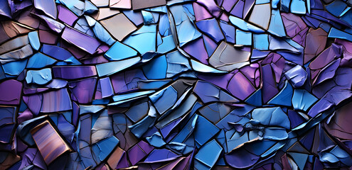Abstract Blue and Purple Mosaic Texture for Modern Art, Digital Background, and Design Projects