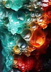 Vibrant Abstract Liquid Bubbles - Perfect for Modern Art, Posters, and Digital Designs