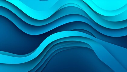 Obraz premium Majestic ocean flat design top view summer waves theme animation vivid