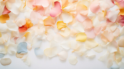 Fototapeta premium Colorful pastel background of flower petals