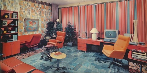 Vintage 70s Office Interior