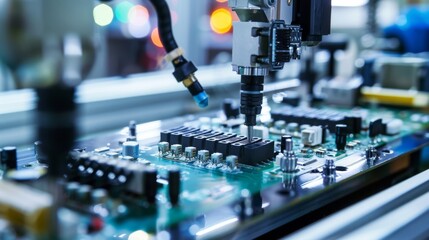 A close up of a computer chip with a lot of orange lights