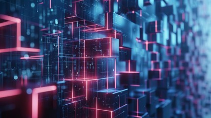 Naklejka premium A sequence of evolving technology transforms the background