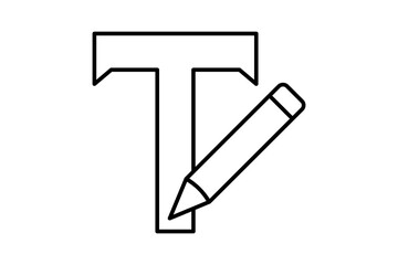 Text Editor icon. icon related to edit tool. suitable for web site, app, user interfaces, printable etc. line icon style. simple vector design editable