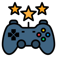 Game Review Icon For Design Element