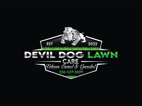 Devil Dog lawn care and security logo design