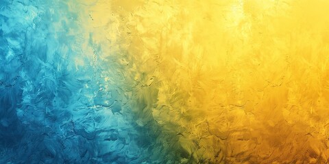Naklejka premium Abstract colorful watercolor paint blue yellow background liquid fluid texture for background