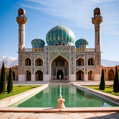 Naklejka premium The beautiful architecture of Iran Chehel sotoon palace 