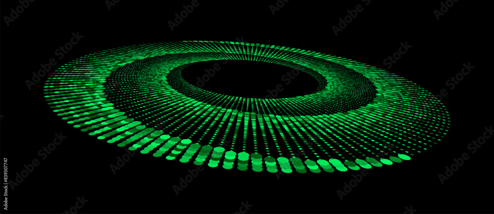 Fototapete abstract dotted vector background. halftone effect. circle dotted background or icon. green spiral w
