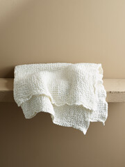 white waffle towel with 