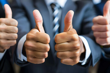 A leader giving a thumbs-up to a team, representing encouraging leadership behavior