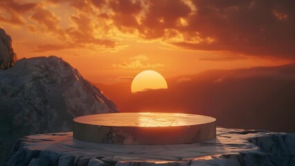 sunset over the mountains