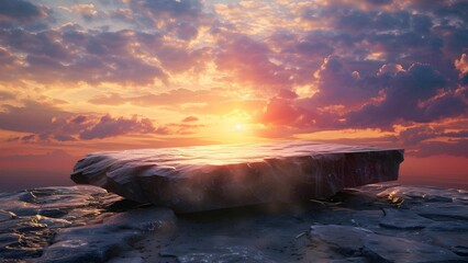 sunset over the mountains