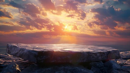 sunset over the mountains