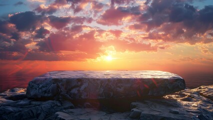 sunset over the mountains