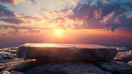 sunset over the mountains