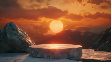 sunset over the mountains