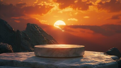 sunset over the mountains