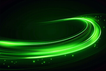 A dynamic abstract image with a green light streak representing energy and motion, ideal for technology and innovation themes