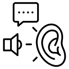 Active Listening  Icon Element For Design