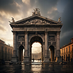 Fototapeta premium The big gate of roman pantheon