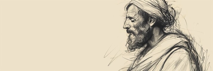 Wisdom and Accountability: Jesus' Parable of the Unjust Steward, Biblical Illustration Perfect for Stock Photography,Christian banner