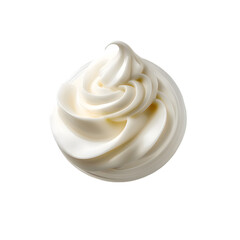  Top view white cream jar isolated on transparent background