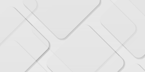 Vector Modern white and gray technology concept square and triangle geometric line background.  White and grey gradient color geometric backdrop design cube pattern background for website banner.