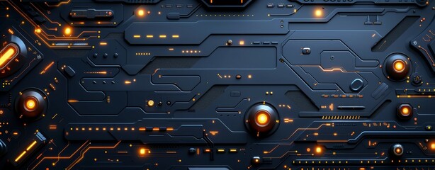 abstract background, circuit board technology, laser and geometric theme abstract background,  Generative Ai