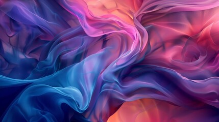 Fototapeta premium A fluid, wave-like abstract background with harmonious colors and smooth transitions, evoking a sense of movement and flow