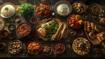 Fototapeta premium Enchanting Image Celebrating the Diversity and of Global Cuisine