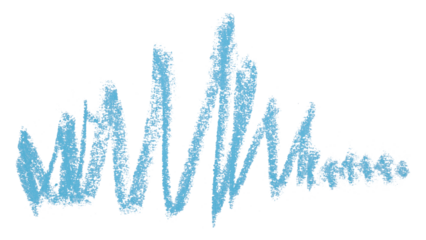 light blue pencil strokes isolated on transparent background