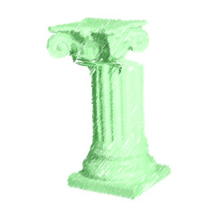 Heads Greek ancient sculpture, mystic. Vector hand drawn illustrations of antique classic statues in trendy bohemian style