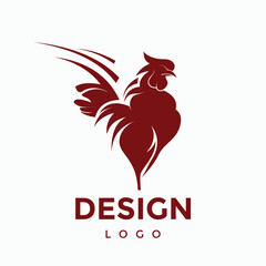 rooster animal design logo vector