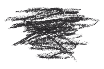 black pencil strokes isolated on transparent background