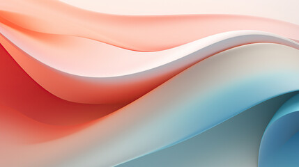 Obraz premium horizontal illustration of pale colourful waves abstract background
