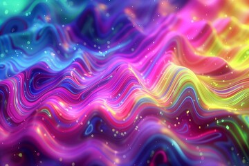 Ultra HD Psychedelic Waves in Bright Colors Suitable for Application, Desktop, Banner Background, Print Backdrop, and Other Print and Digital Work Related