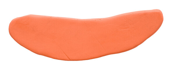Plasticine is an orange brush isolated on a transparent background.