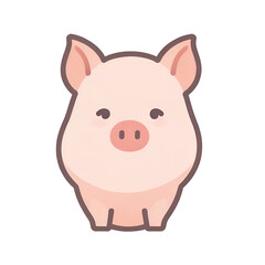 Pig transparent, simple icon, PNG, can be used easily and conveniently.