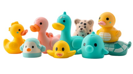 Cute and colorful bath toys for kids