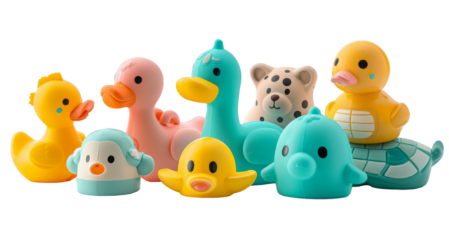 Cute and colorful bath toys for kids