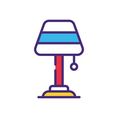 Table lamp icon isolate whitebackground vector illustration