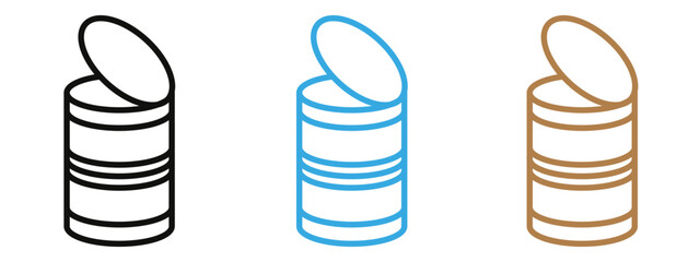Open Tin Can Illustration Highlighting Easy and Convenient Food Packaging