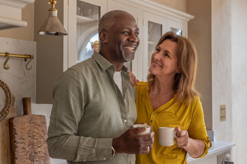 Happy senior couple looking forward to their retirement