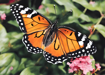 Fototapeta premium A beautiful butterfly with beautiful wings.
